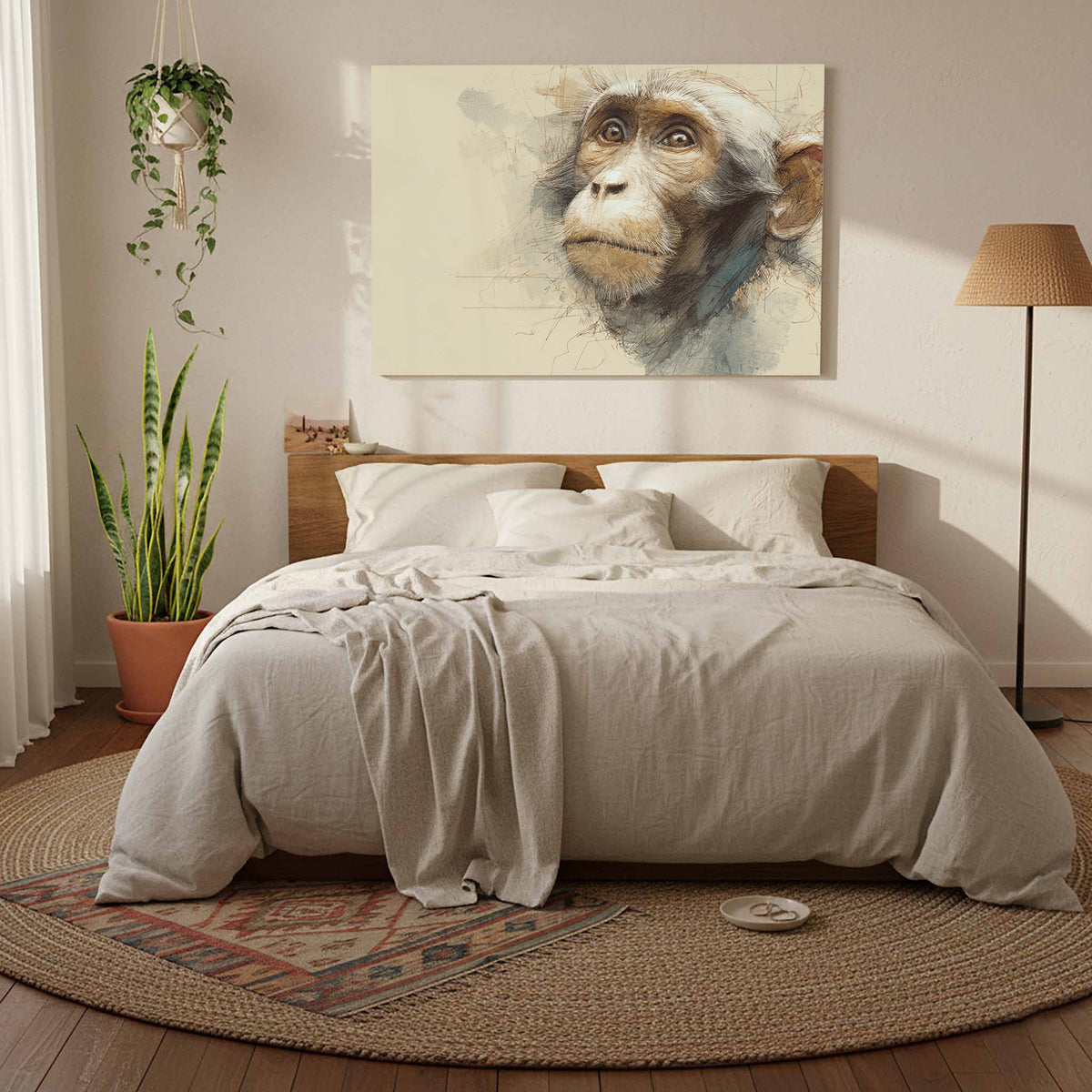 Monkey Portrait Canvas Print — product image 7