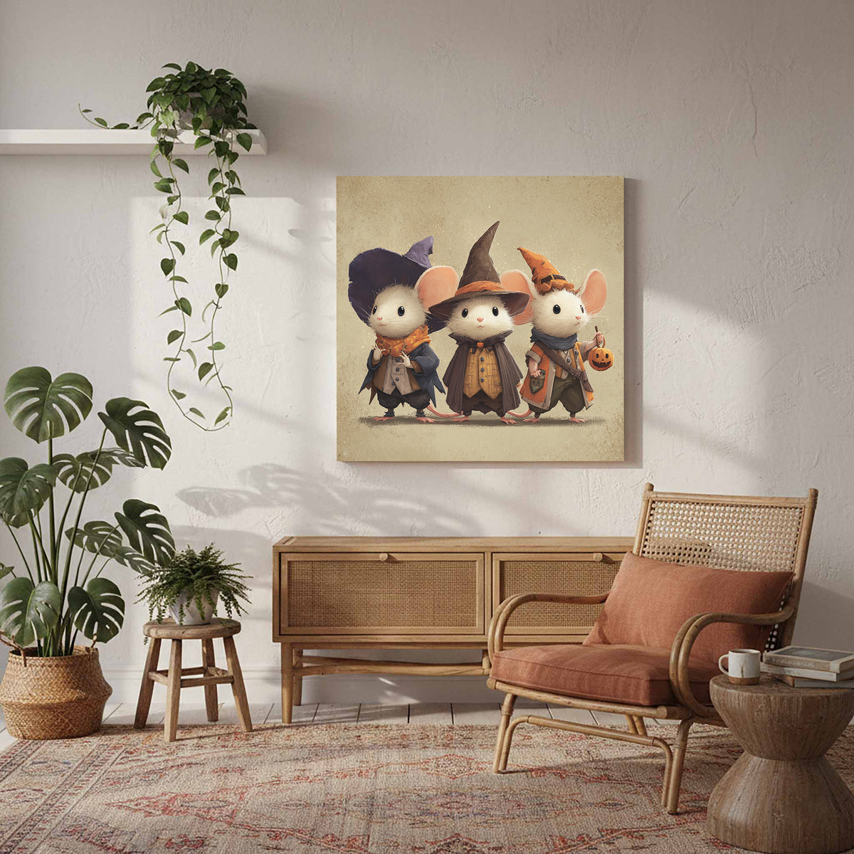 Halloween Mouse Wall Art – styled room view 7