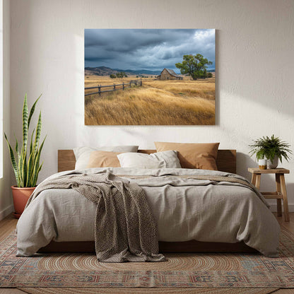 Rustic Barn Canvas Print – styled room view 8