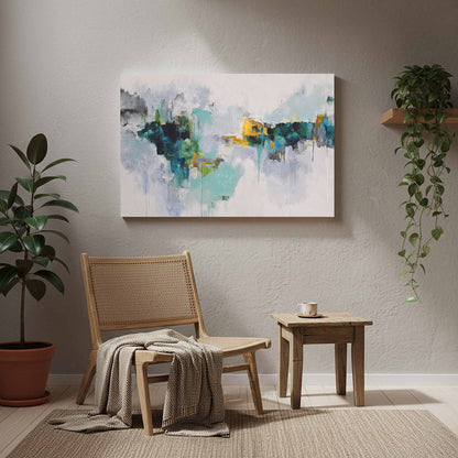 Abstract Fluid Canvas Wall Art – styled room view 7
