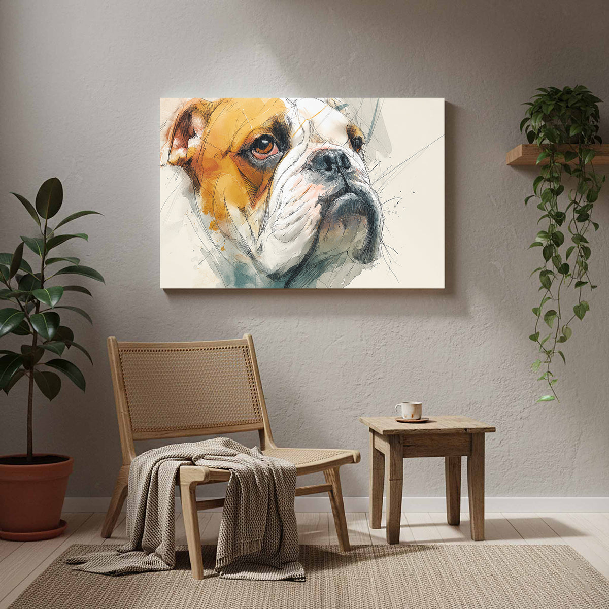 Bulldog Portrait Canvas Wall Art — product image 8