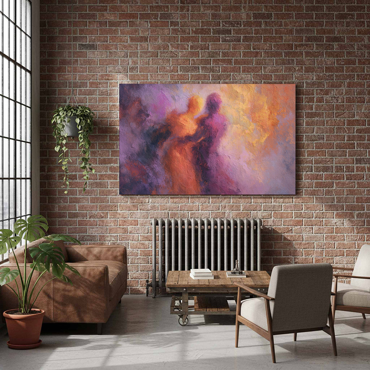 Abstract Intimate Wall Art – styled room view 6
