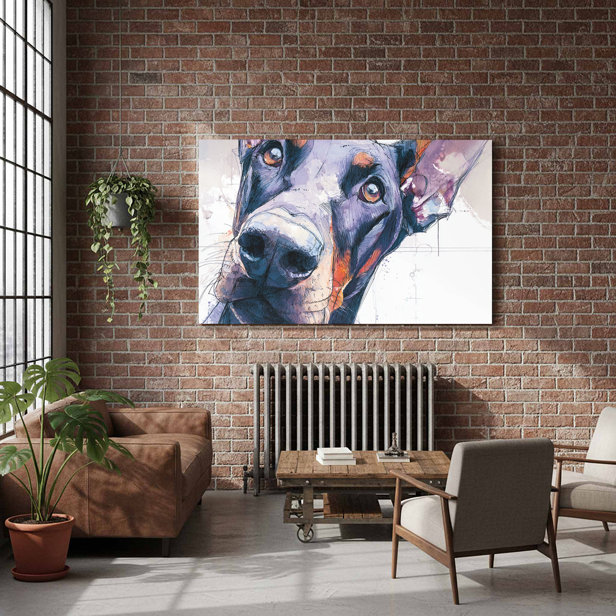 Dobermann Dog Portrait Canvas Art — product image 8