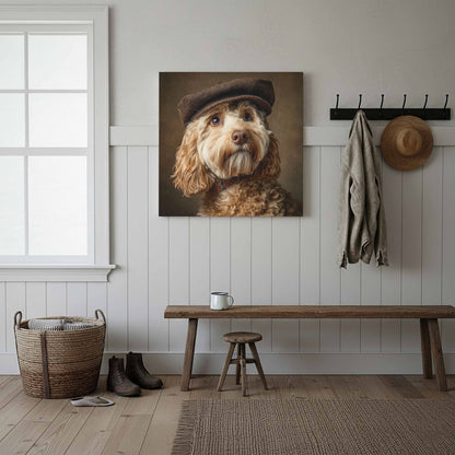 Cockapoo Dog Canvas Print – styled room view 12