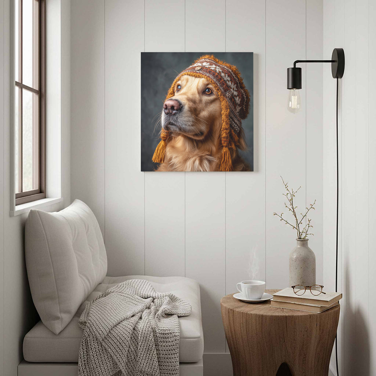 Golden Retriever German Hat Canvas Print — product image 12