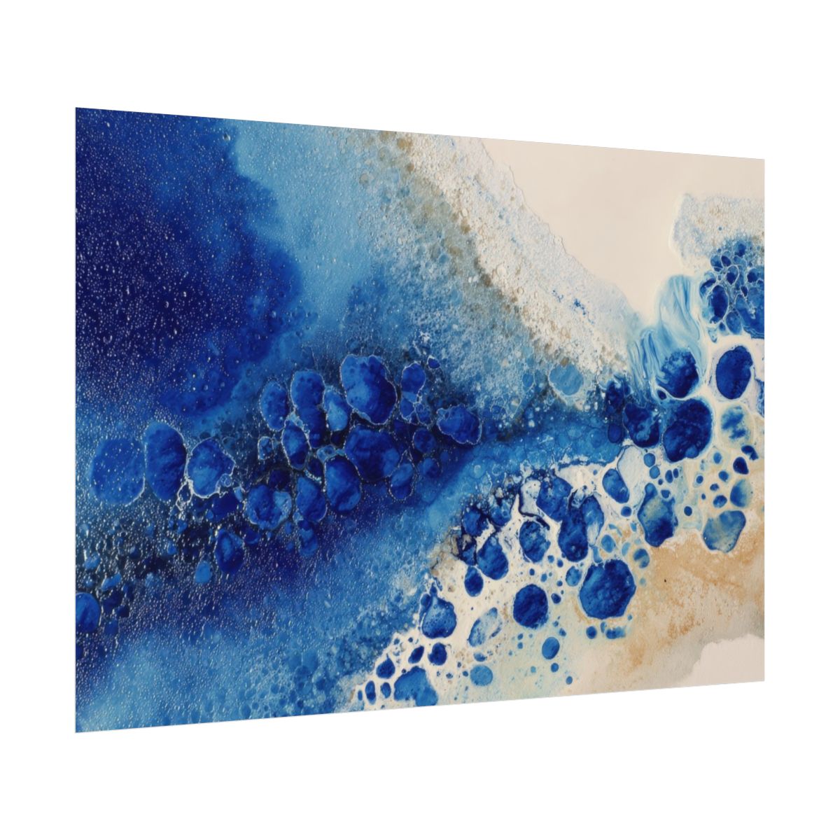 Abstract Blue Canvas Wall Art – fine art poster print