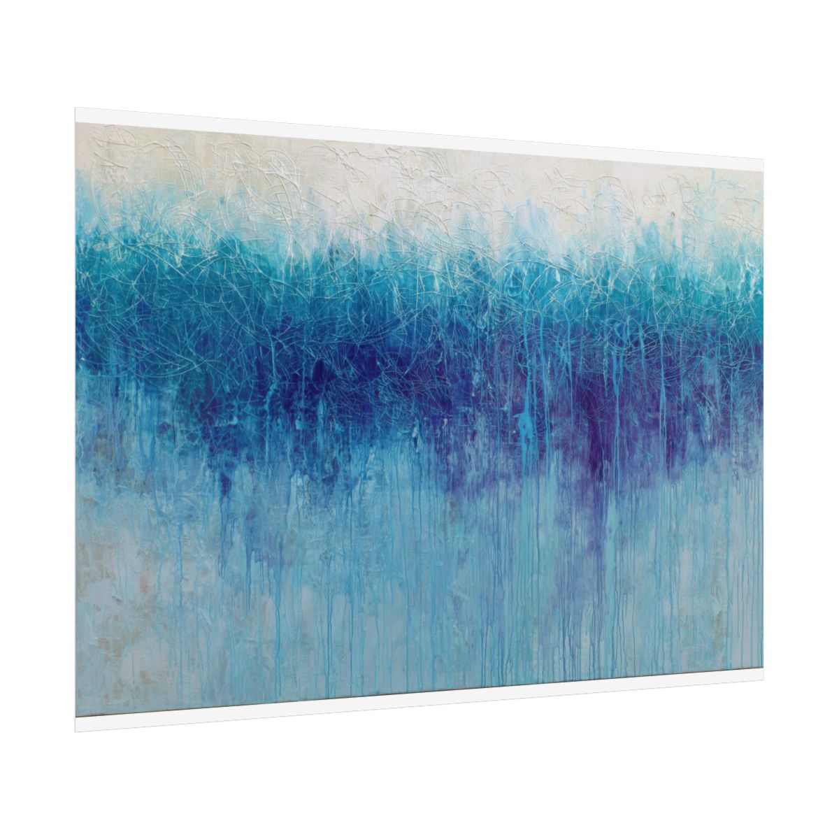 Abstract Blue Gradient Canvas Wall Art – fine art poster print