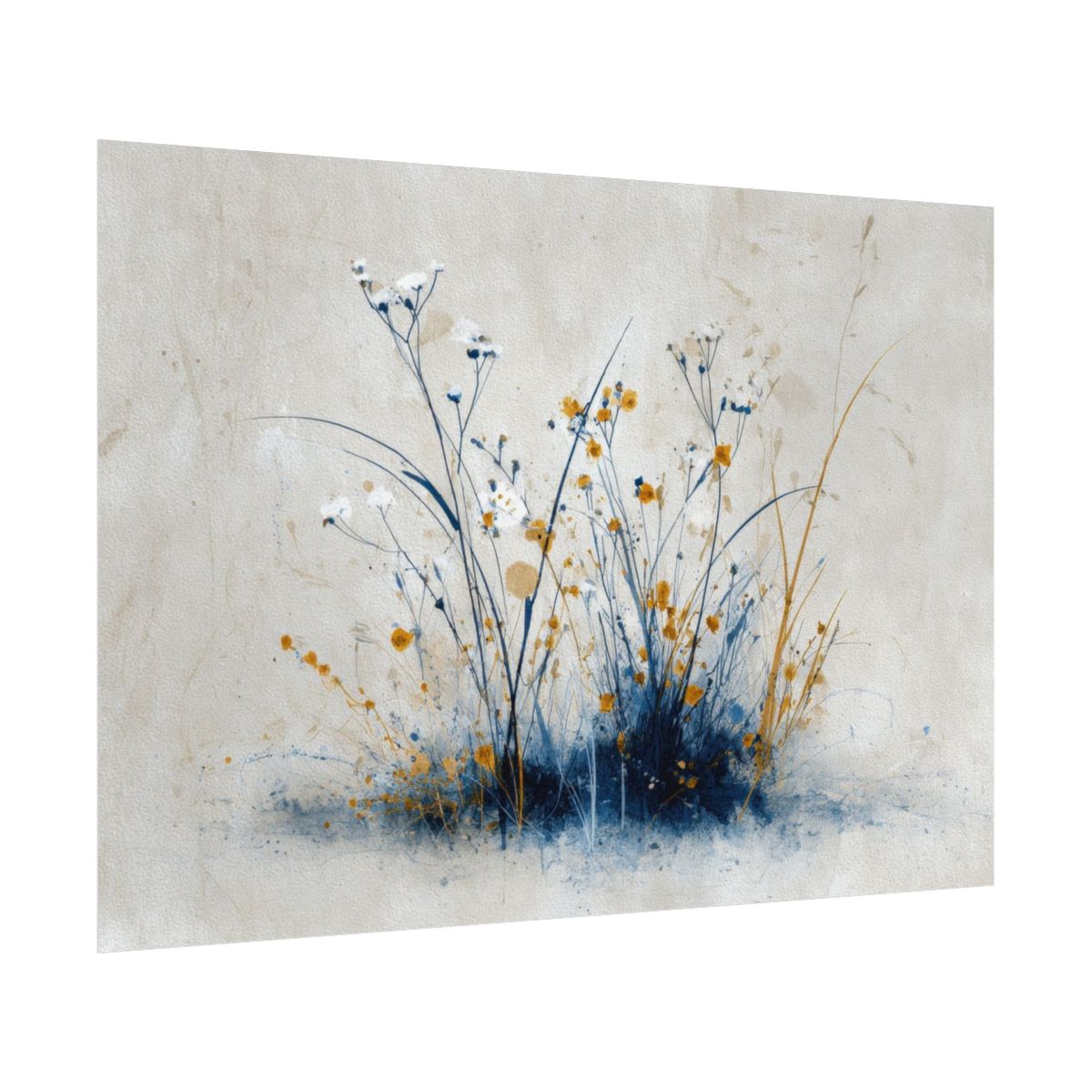 Abstract Botanical Canvas Wall Art – fine art poster print