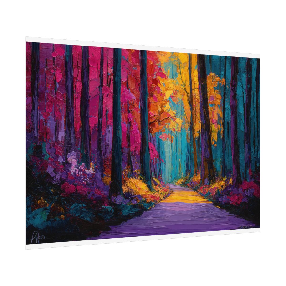 Abstract Forest Path Canvas Art – fine art poster print