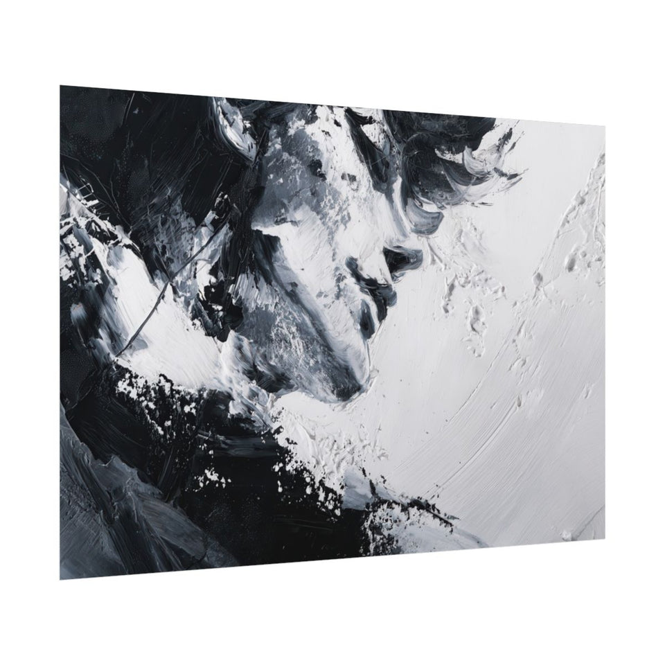 Abstract Intimate Couple Wall Art – fine art poster print