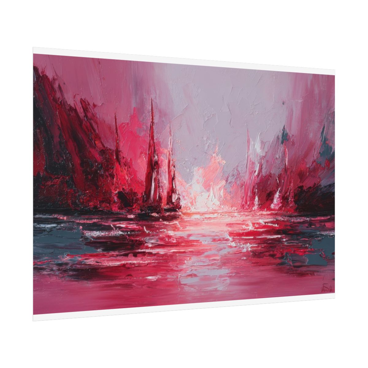 Abstract Storm Seascape Canvas Print – fine art poster print