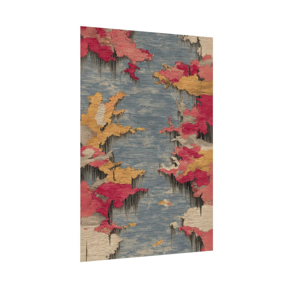 Abstract Textile Canvas Wall Art – fine art poster print
