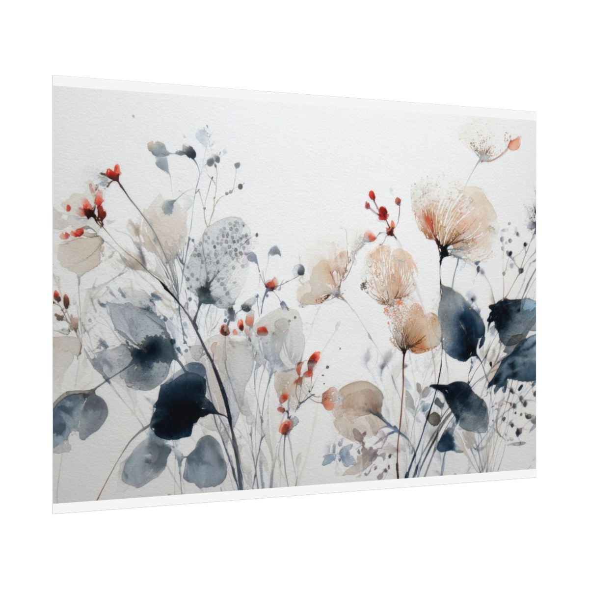 Abstract Watercolor Floral Wall Art – fine art poster print
