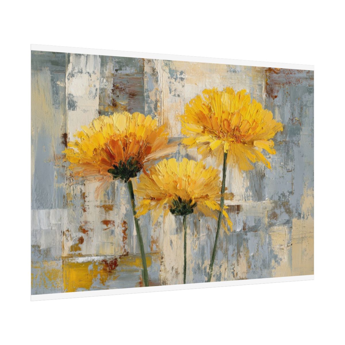 Abstract Yellow Flower Canvas Art — product image 13