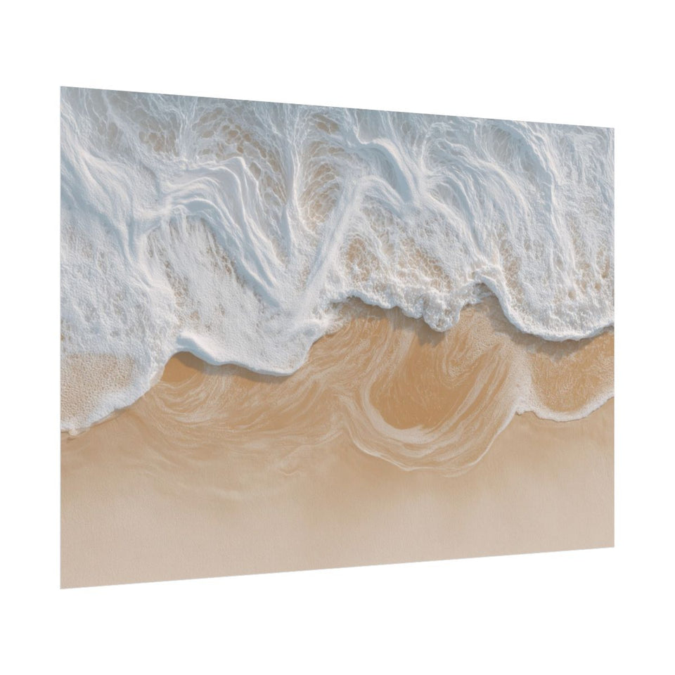 Aerial Ocean Waves Canvas Print – fine art poster print