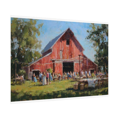 Barn Wedding Canvas Wall Art – fine art poster print