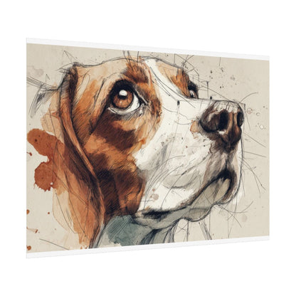 Beagle Portrait Canvas Print – fine art poster print