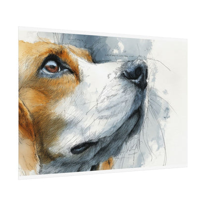 Beagle Portrait Canvas Print – fine art poster print