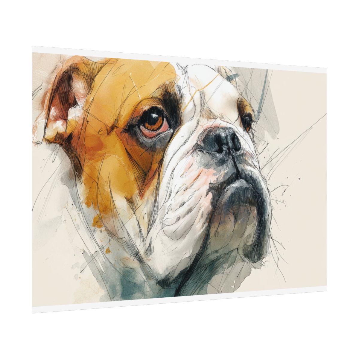 Bulldog Portrait Canvas Wall Art — product image 13