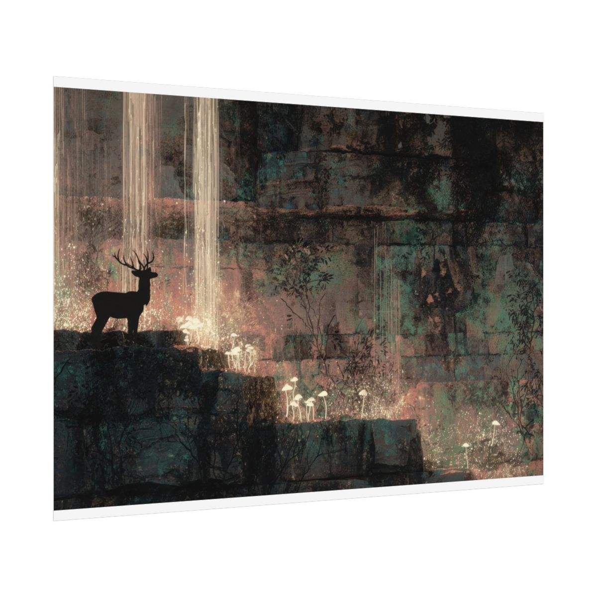 Cave Art Deer Silhouette Print – fine art poster print
