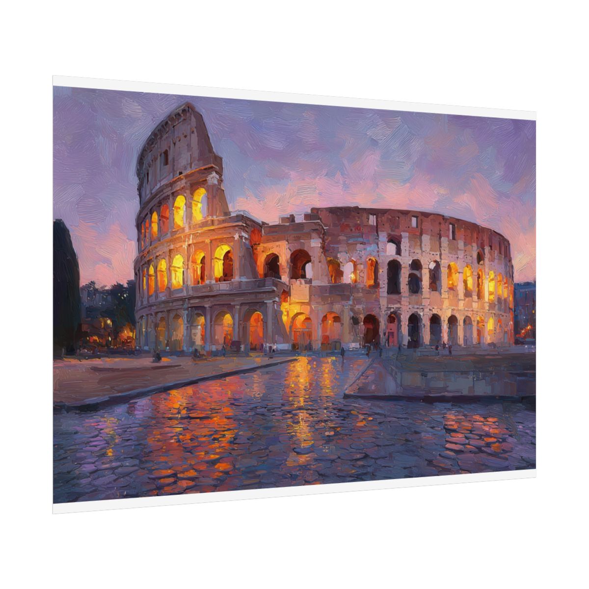 Colosseum Sunset Canvas Print – fine art poster print