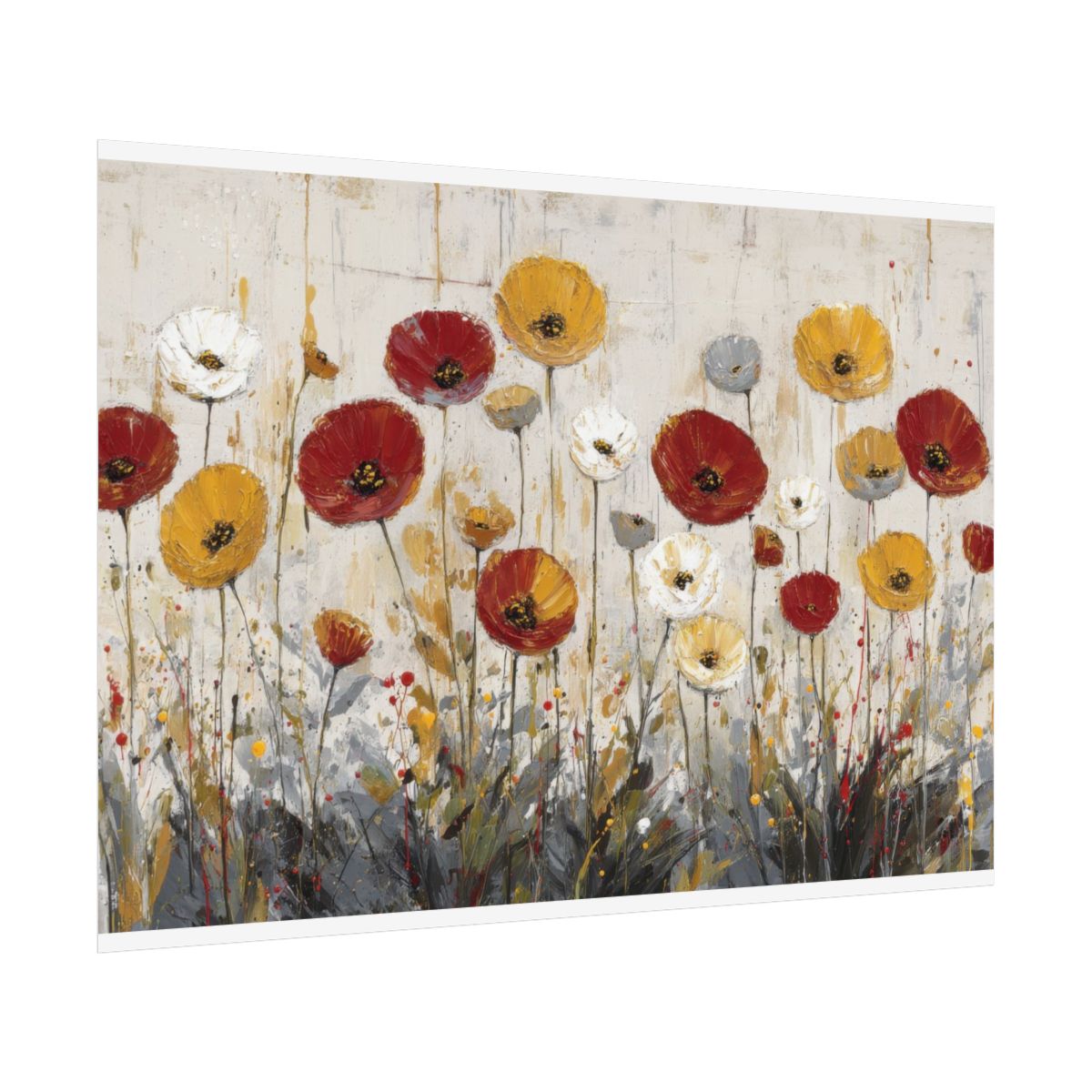 Contemporary Floral Canvas Art – fine art poster print