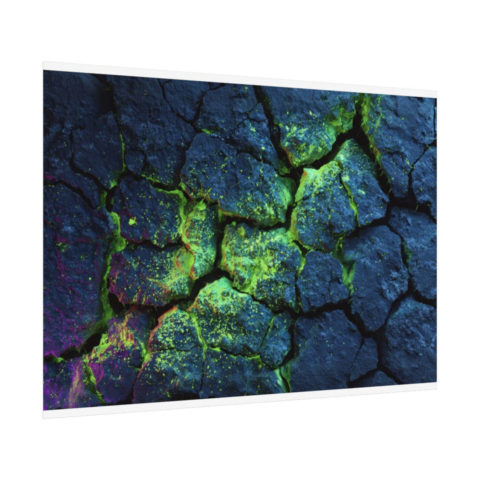 Cracked Rock Wall Canvas Art – fine art poster print