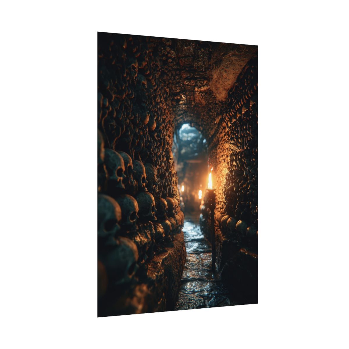 Dark Catacomb Canvas Wall Art – fine art poster print