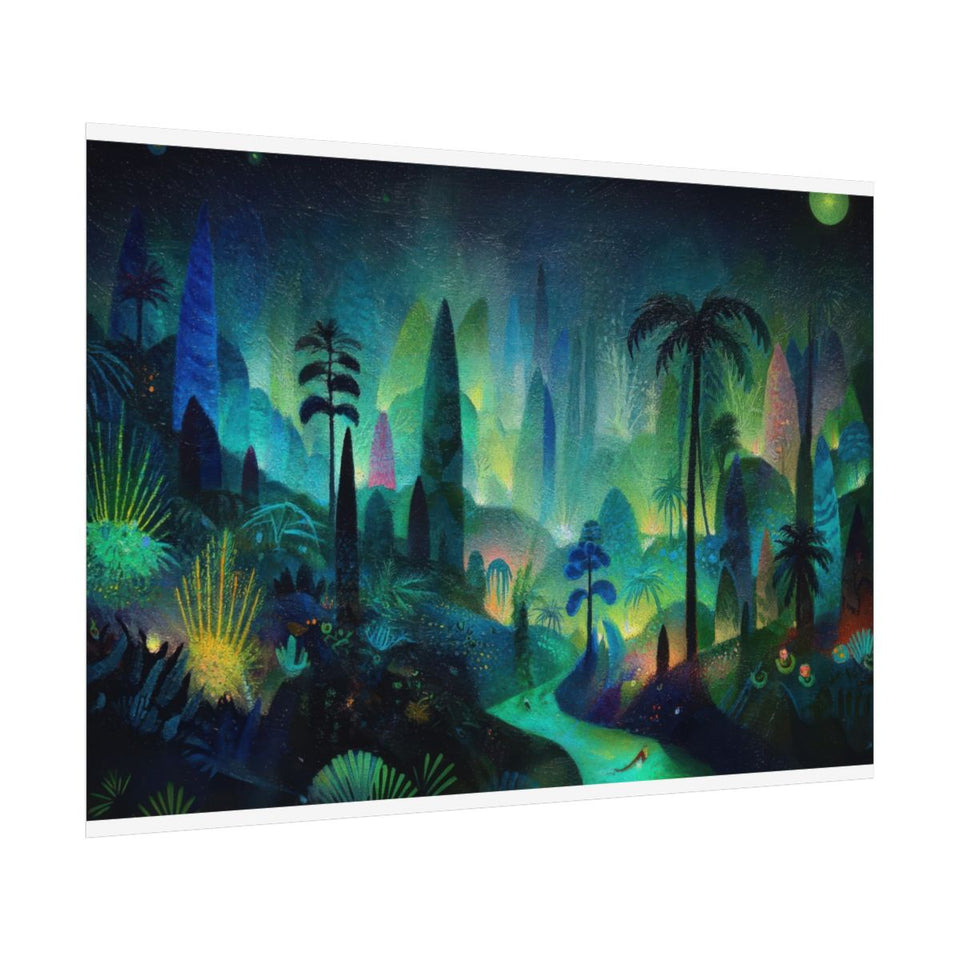 Dark Jungle Canvas Art – fine art poster print