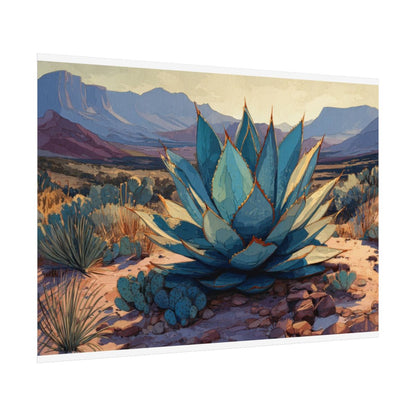 Desert Agave Canvas Wall Art – fine art poster print