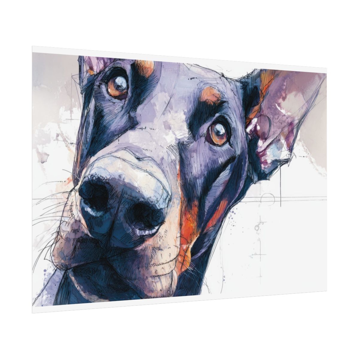 Dobermann Dog Portrait Canvas Art — product image 12