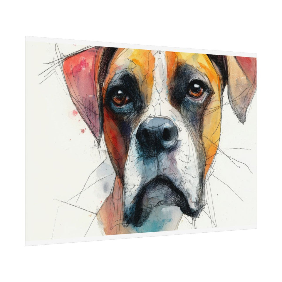 Dog Portrait Canvas Wall Art – fine art poster print