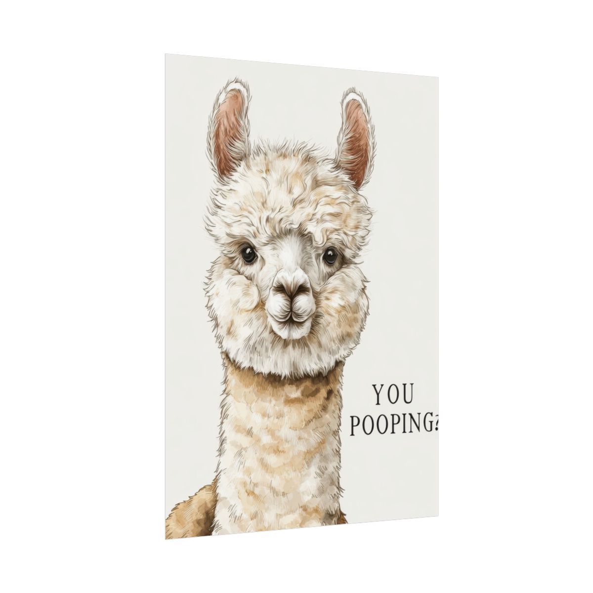 Funny Alpaca Wall Art – fine art poster print