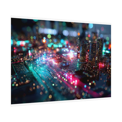 Futuristic Circuit Board City Canvas Print — product image 13