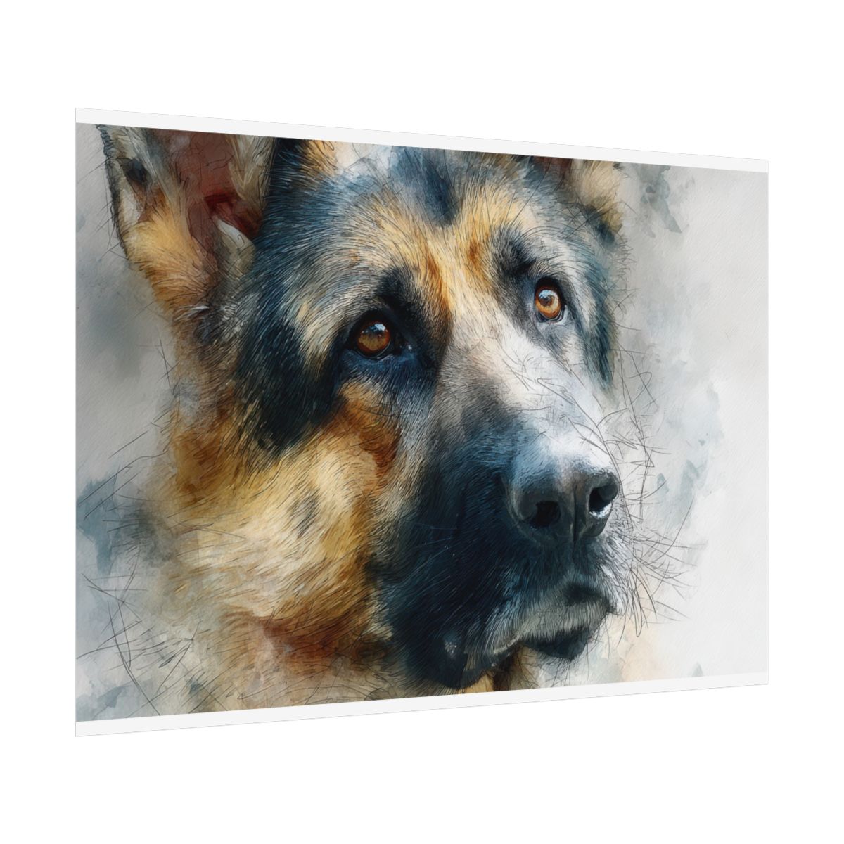 German Shepherd Canvas Wall Art – fine art poster print