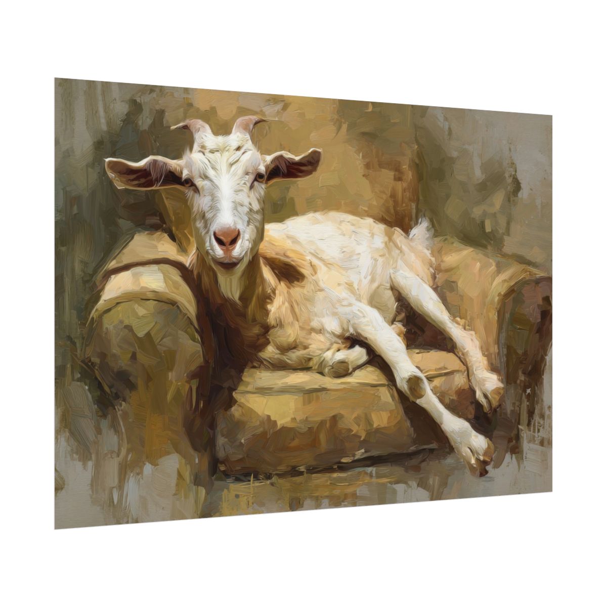 Goat Canvas Wall Art – fine art poster print