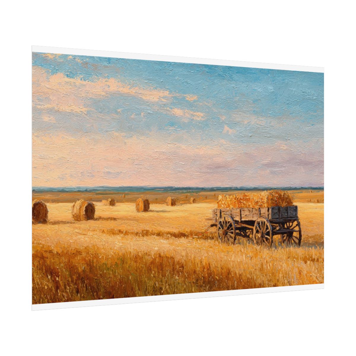 Harvest Wheat Field Canvas Art – fine art poster print