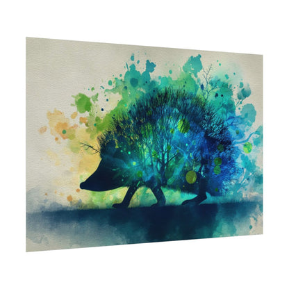 Hedgehog Watercolor Wall Art – fine art poster print