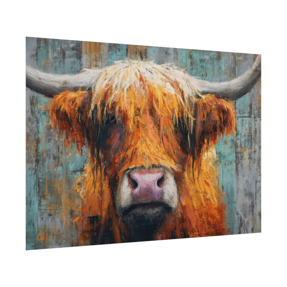 Highland Cow Wall Art – fine art poster print