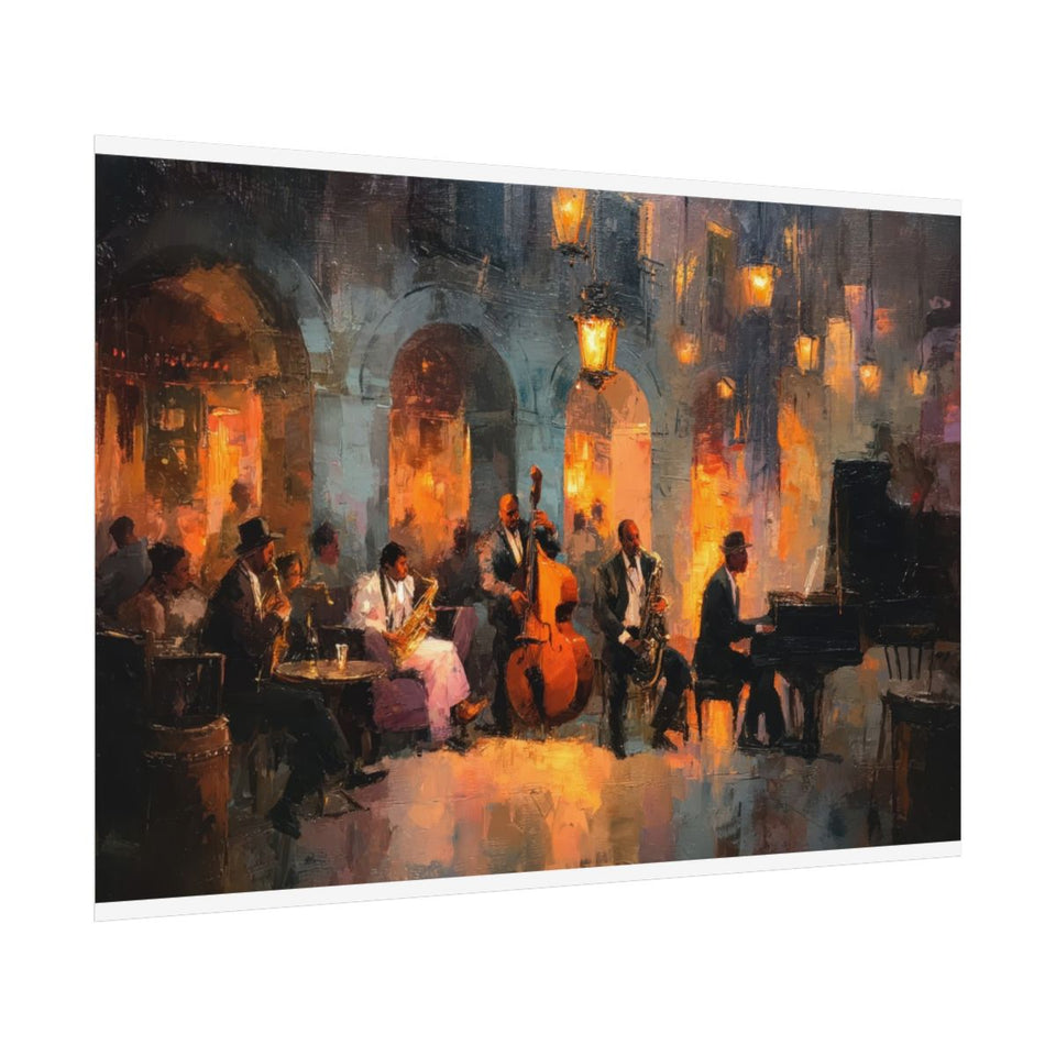Jazz Ensemble Canvas Wall Art – fine art poster print