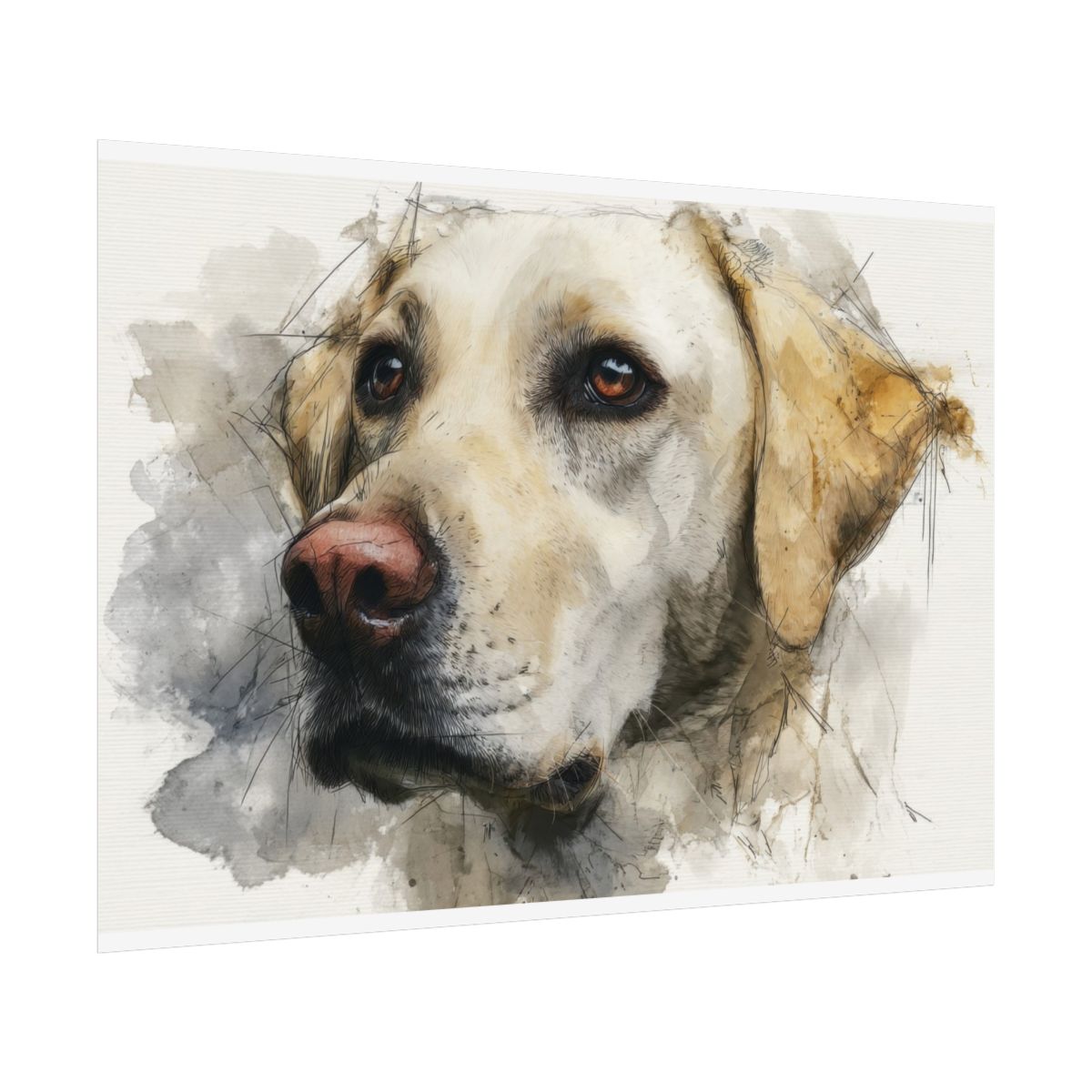 Labrador Dog Portrait Canvas Print – fine art poster print