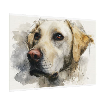 Labrador Dog Portrait Canvas Print – fine art poster print