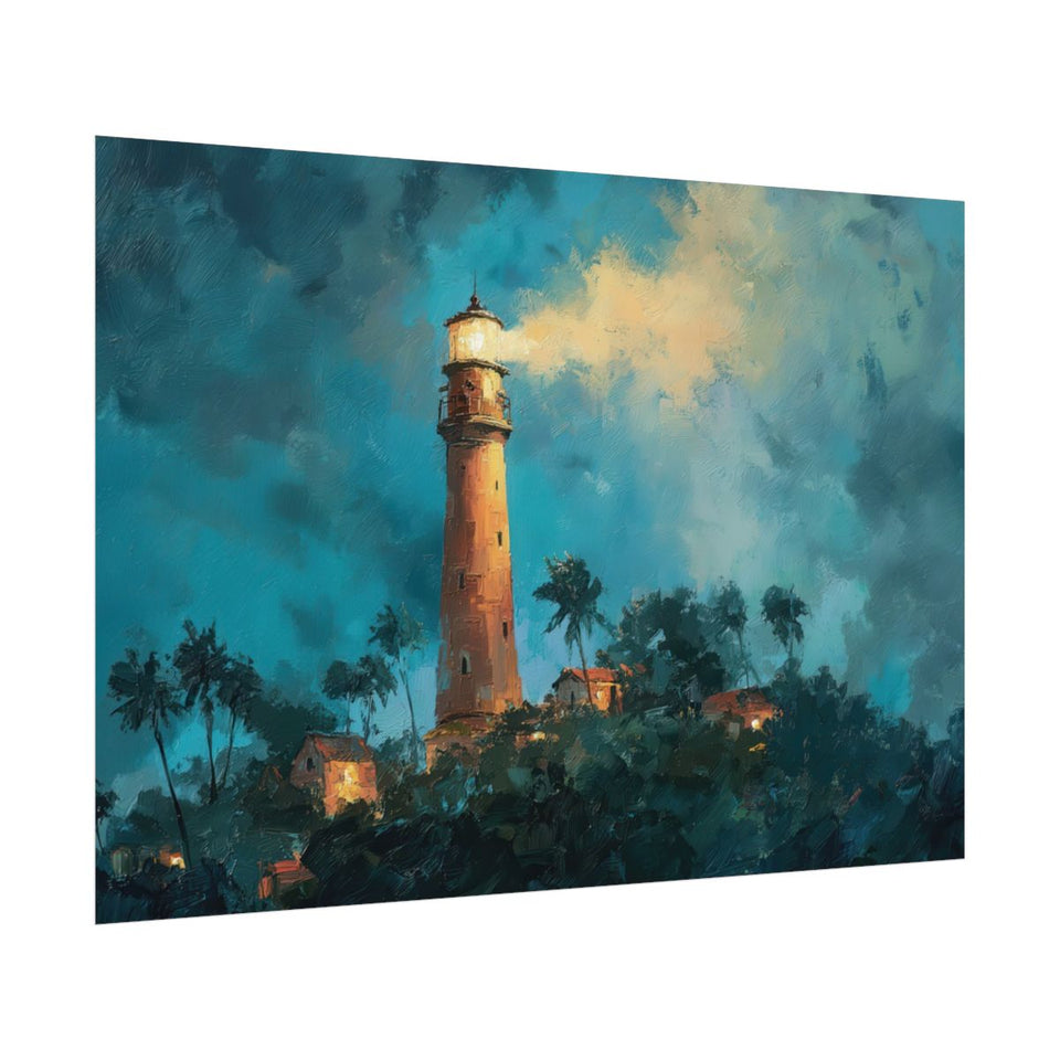 Lighthouse Canvas Wall Art – fine art poster print
