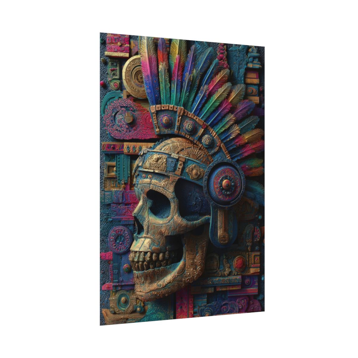 Mexican Sugar Skull Canvas Wall Art – fine art poster print