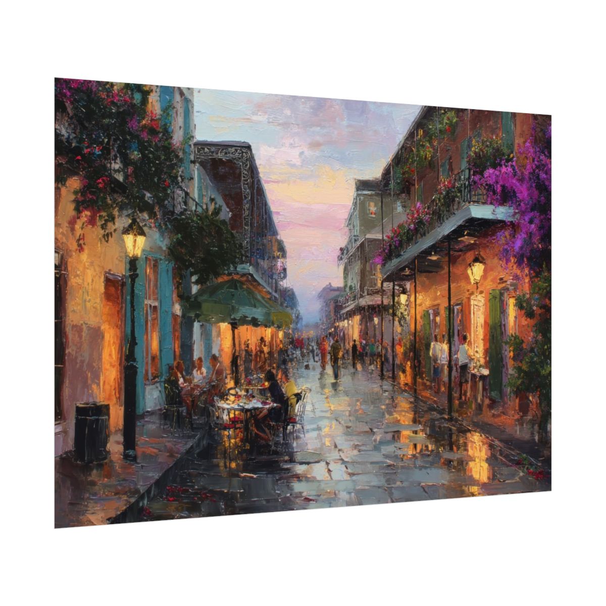 New Orleans French Quarter Canvas Print – fine art poster print