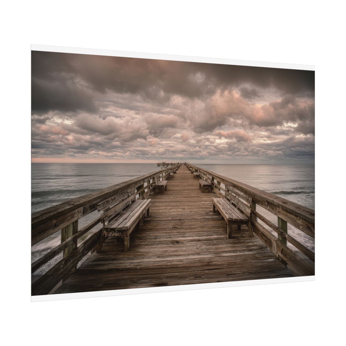 Ocean Pier Canvas Wall Art – fine art poster print