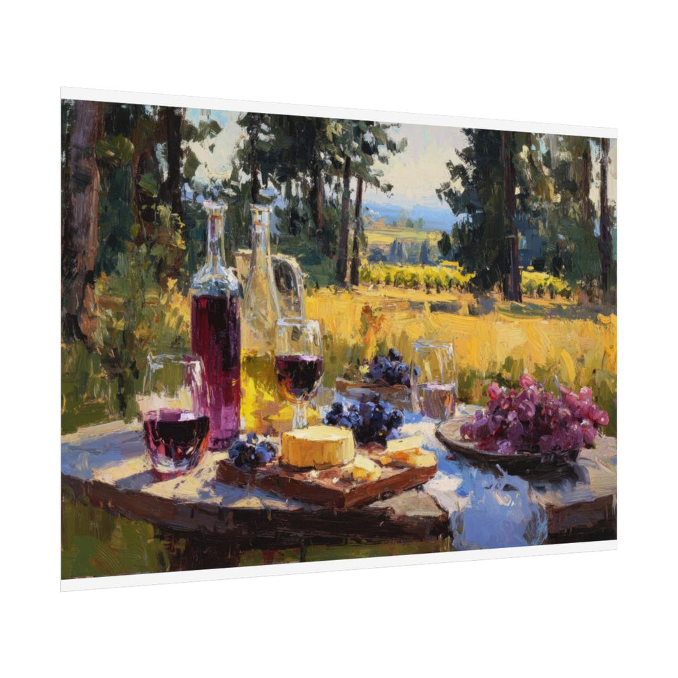 Oregon Vineyard Canvas Art – fine art poster print