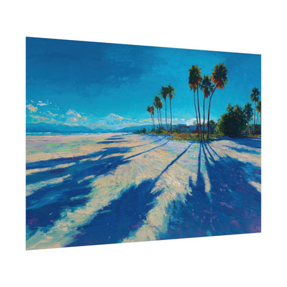 Palm Tree Shadow Canvas Art – fine art poster print