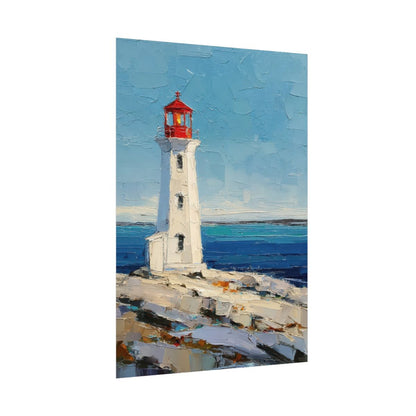 Peggy's Point Lighthouse Canvas Wall Art – fine art poster print