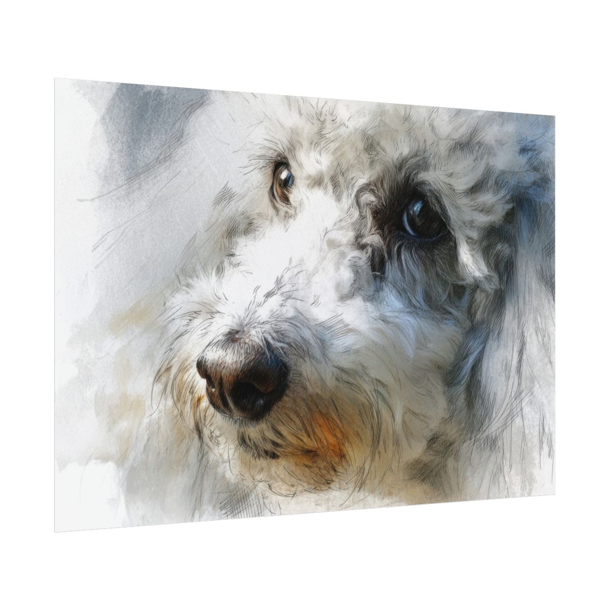 Poodle Portrait Wall Art – fine art poster print